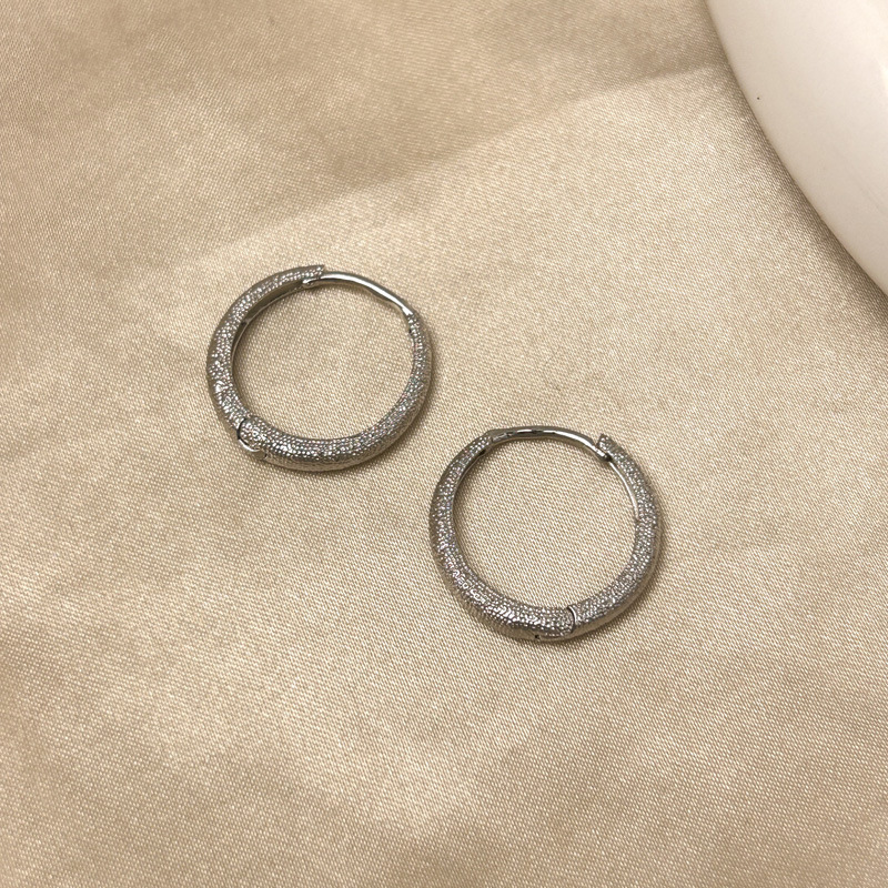 Gold and silver simple matte ear loops and ear buckles, 2025 new style exaggerated earrings, niche and unique, round face slimming earrings for women Application Scenario