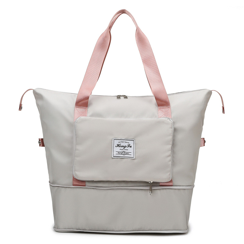 Wholesale dry and wet separation sports hand-held shoulder bags, yoga and fitness bags, folding and storage large-capacity travel bags, LOGO Item Picture