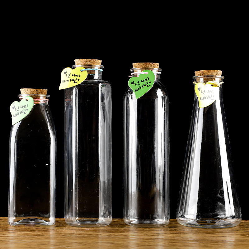 高颜值透明木塞许愿瓶加厚星空星云瓶彩虹漂流幸运星塑料瓶礼品装详情图4