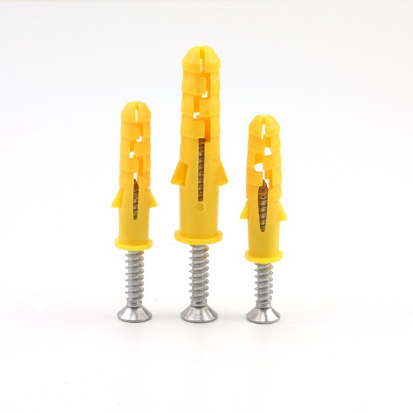 Small yellow fish plastic expansion tube, expansion screw, expansion plug bolt, expansion nail, self-tapping screw, rubber plug set 6/8/10 details Picture