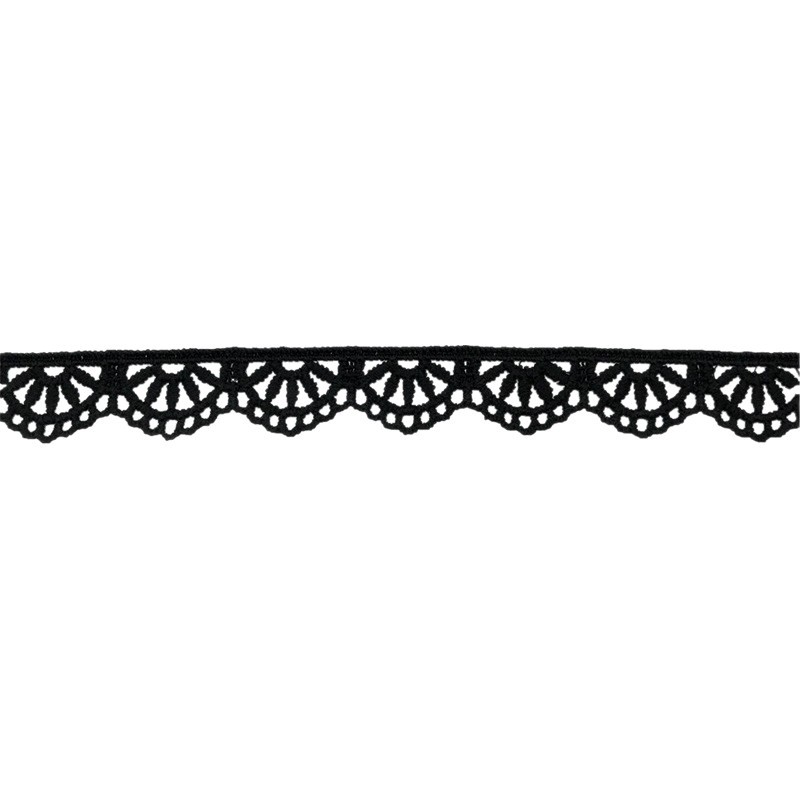 In-stock color milk silk lace clothing accessories, water-soluble embroidered lace, single-sided small wave barcode lace Item Picture