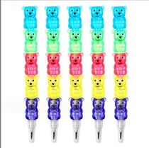 Building Blocks Build Pencils Students do not sharpen diy creative pencils colorful cute Bear build pencil stationery set