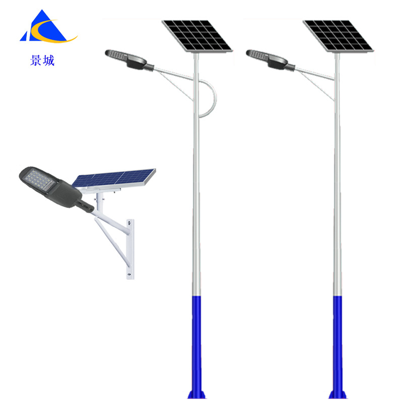 Outdoor solar street lamps in stock: 6m, 7m, 8m, Xiaojindou municipal road project courtyard solar street lamps Item Picture