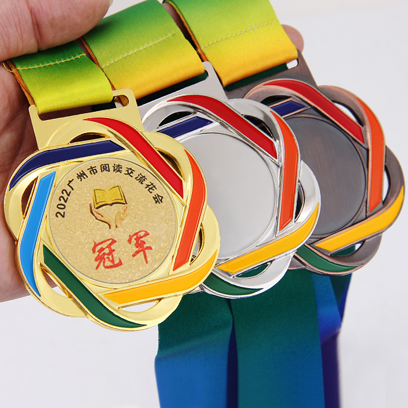 奖牌批发儿童运动会马拉松金牌纪念奖章金属挂牌比赛奖品