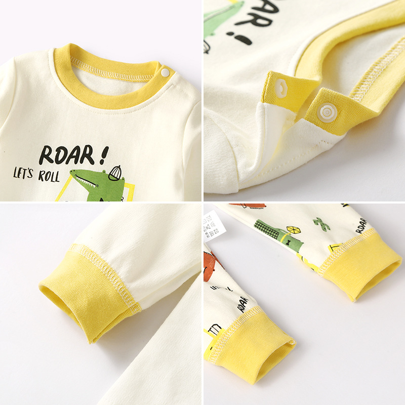 Baby thermal underwear and long Johns set, high-waisted autumn two-piece set for baby tummy protection, wholesale of newborn underwear, pajamas and clothes Application Scenario