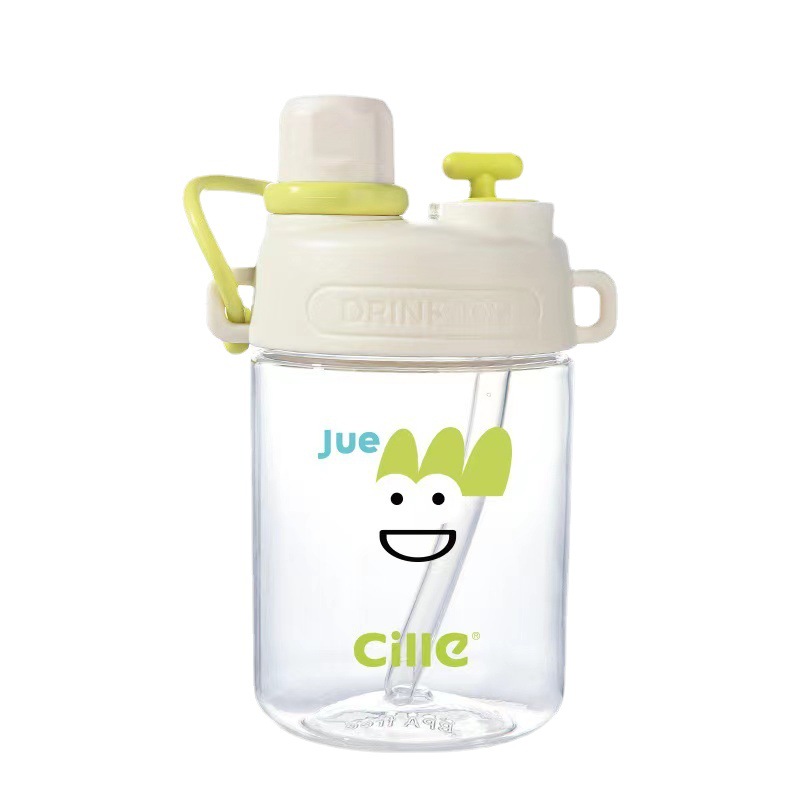 The New Small 2023 Summer Tritan Plastic Straw Cup Water Bottle For Girls And Children Going To School Item Picture