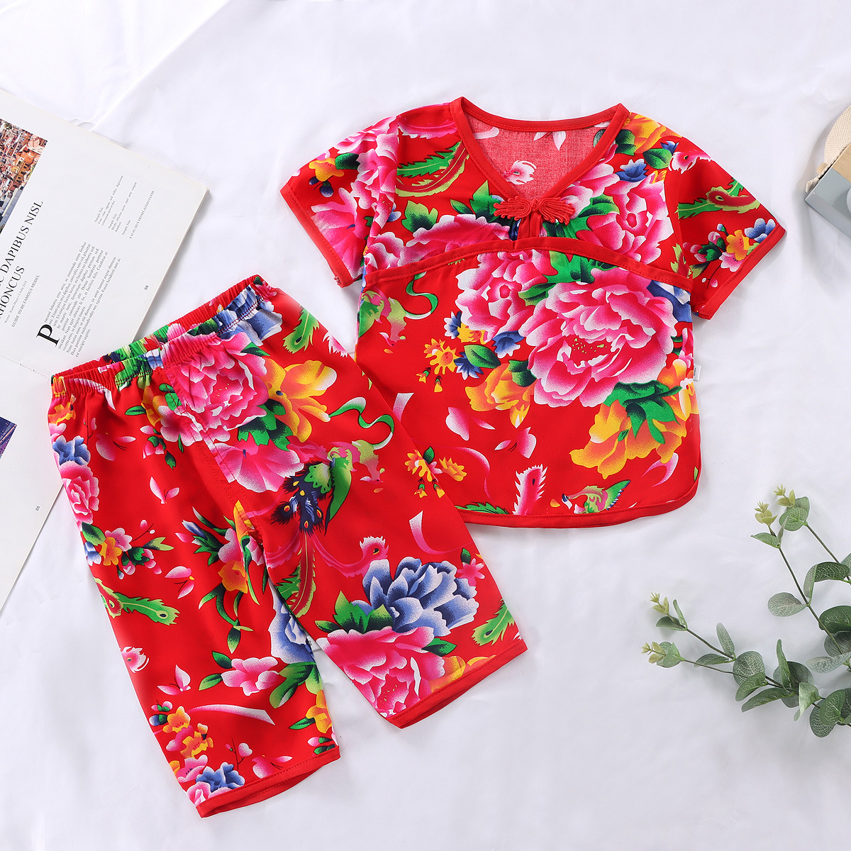 儿童家居服套细节图