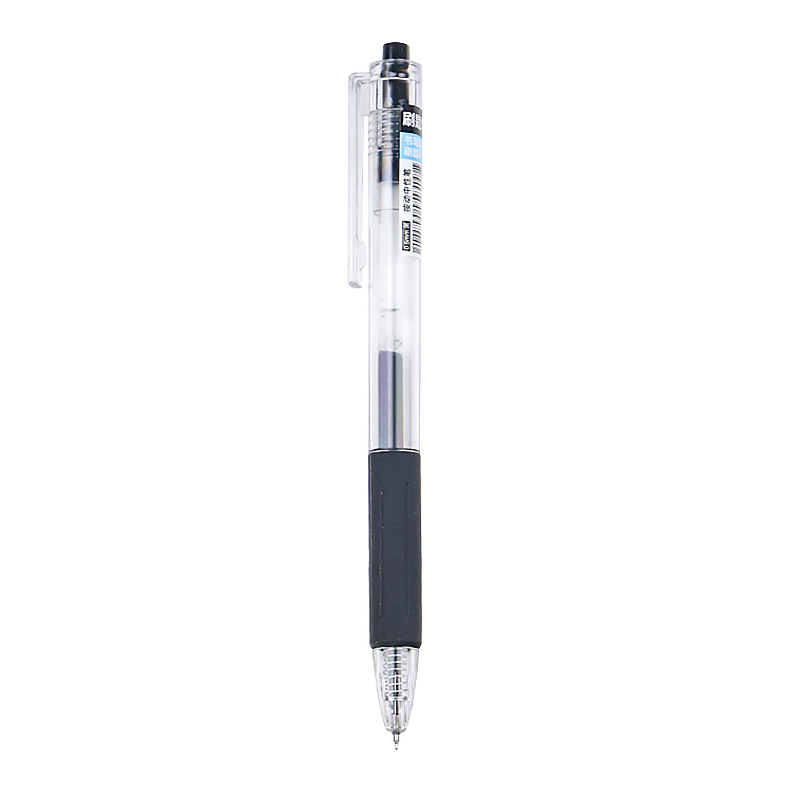 创意简约刷题笔按动中性笔 白杆黑杆学生按压水笔办公0.5mm签字笔详情图5