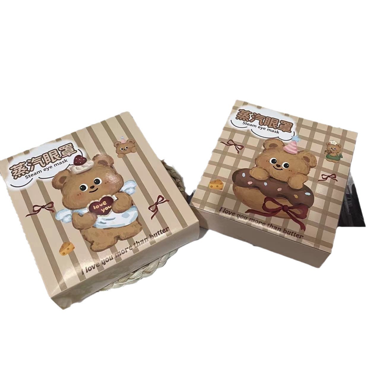 眼罩/粉色眼罩跨境/护眼保健膏/全棉材质眼罩/植物香氛眼罩白底实物图