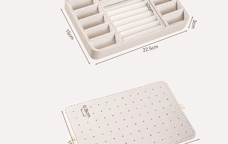 Caja de joyas multicapa de gran capacidad orejeras pendientes anillos pendientes collares de alto grado antioxidante accesorios de mano caja de almacenamiento pic 42