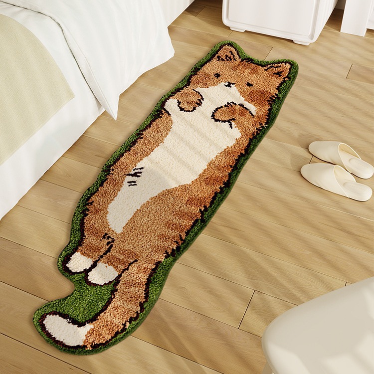 Modern thickened lamb fleece bedside carpet, long bedside carpet for bedrooms, living room bed carpet, coffee table and sofa carpet