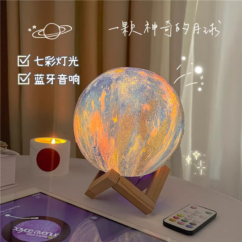 Creative Moon Light Bluetooth Speaker Wireless Creative Decoration Dazzling Sound Atmosphere Night Light New Foreign Trade Gifts Application Scenario