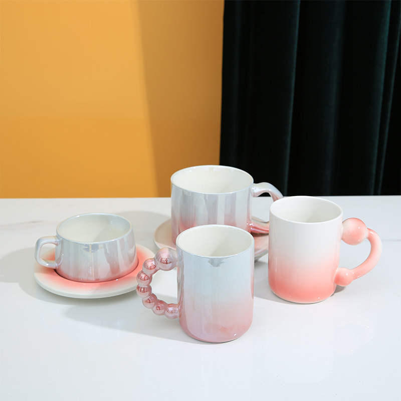 Gradient Trend series ceramic mugs, large-capacity water cups, coffee cups, customizable logos, factory direct sales Application Scenario