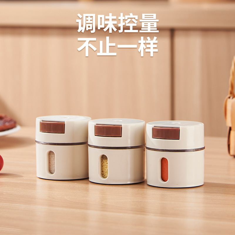 磁吸壁挂定量控盐瓶厨房按压式玻璃瓶