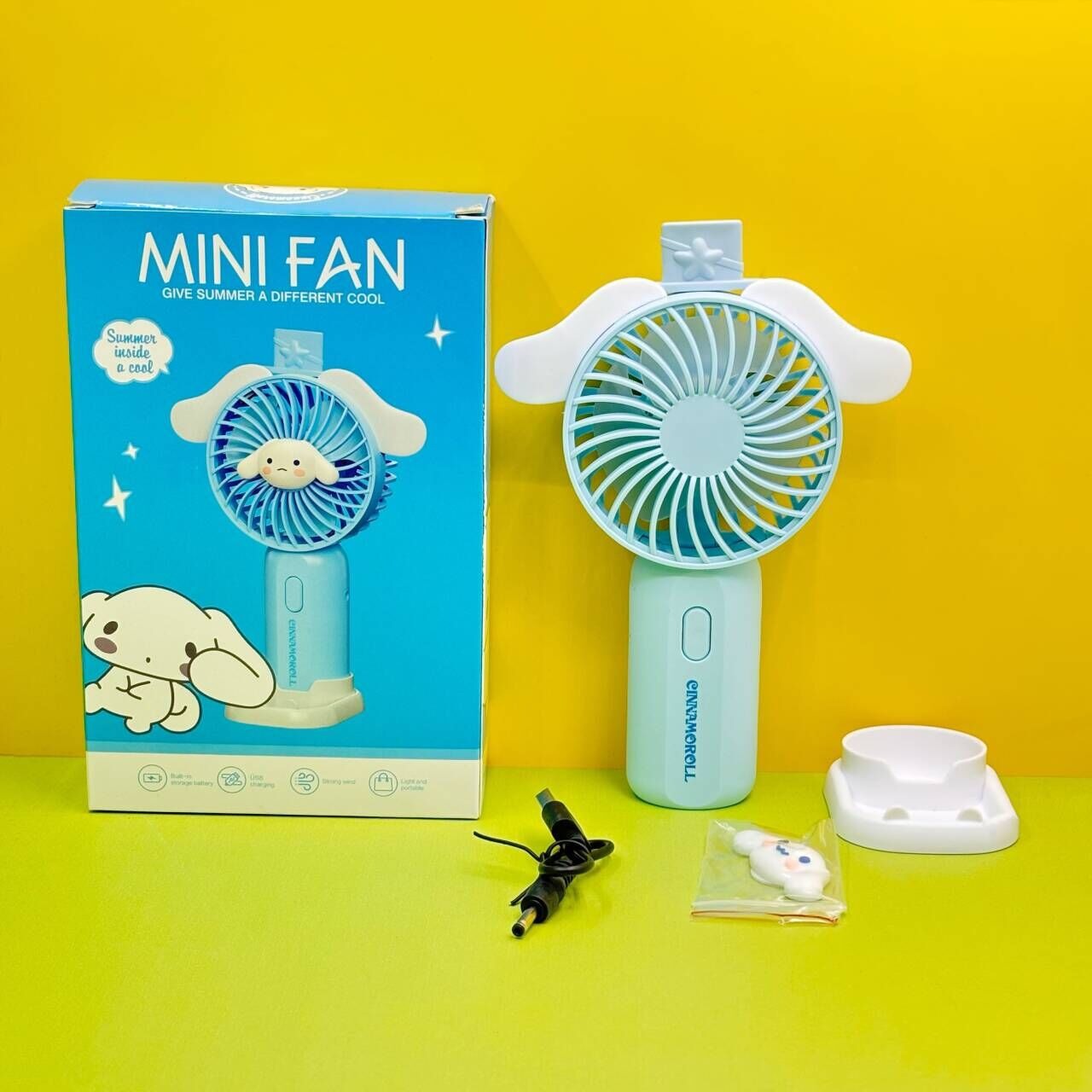 Fun Cartoon Portable Student Handheld Fan Children Student Desktop Small Small Electric Fan Usb Charging Fan details Picture