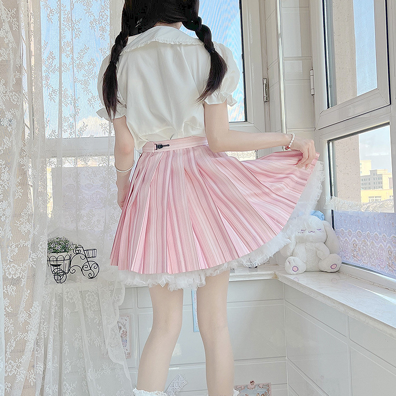 lolita Daily Cloud Boneless soft yarn thin marshmallow summer jk all-match puffy dress Specification drawing