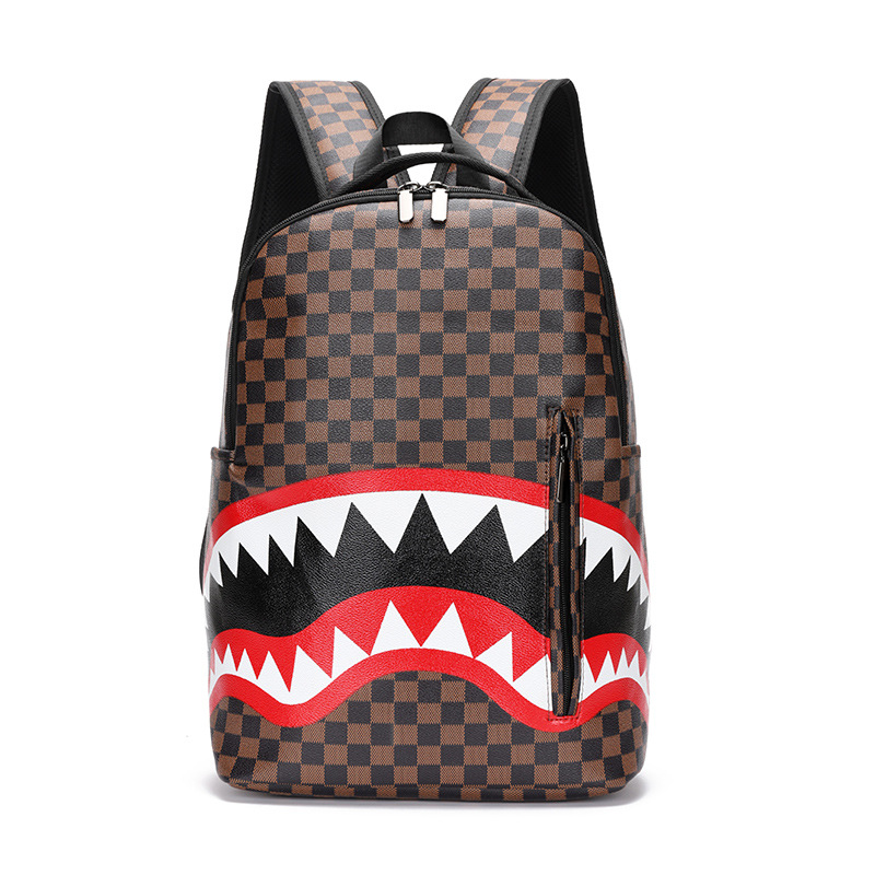 New casual Shark backpack, business large-capacity men's backpack, high appearance level schoolbag for campus, travel bag for going out Application Scenario