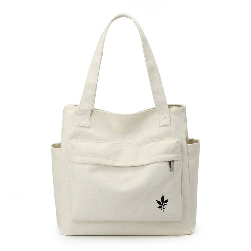 新款单肩包简约时尚韩版大容量手提包潮搭帆布包都市风靓丽女包