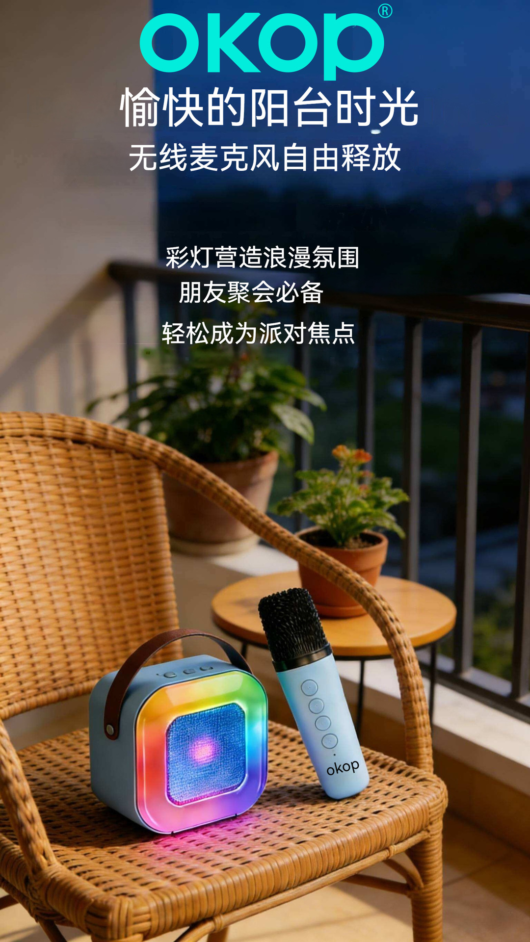 K07蓝牙卡拉无线麦克风热销音箱迷你一体家庭ktv小音响新品跨境详情5