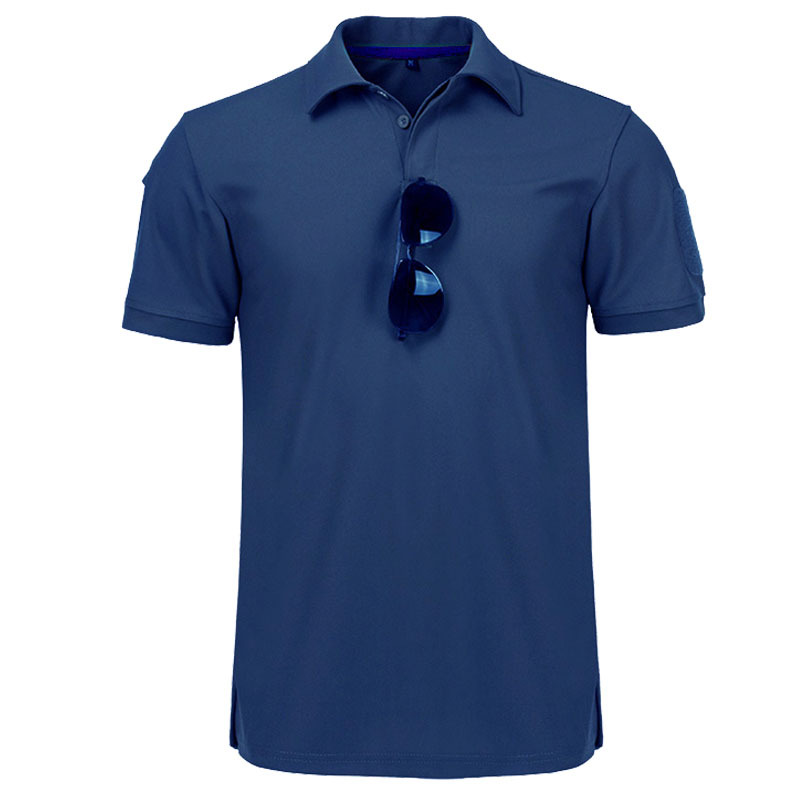 polo shirts, work clothes, mercerized cotton men's solid color lapel short-sleeved corporate group uniforms, cultural T-shirts Specification image