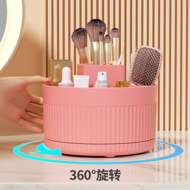 Desktop dressing table, eyeshadow brush holder, desktop rotating storage box, makeup brush storage holder, cosmetics shelf Application Scenario