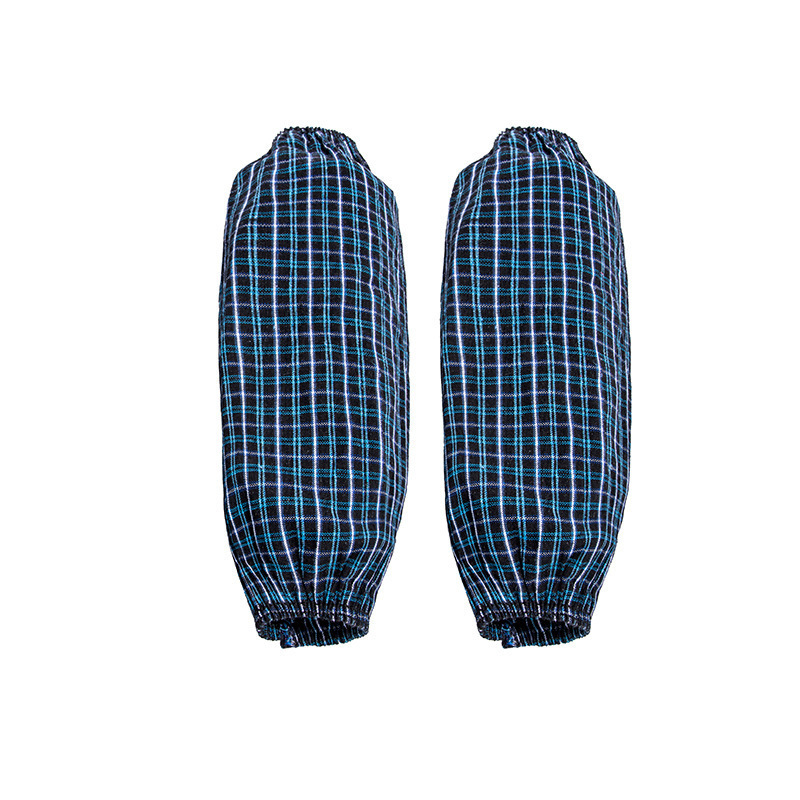 Spot Wholesale Cotton Checkered Sleeves Labor Protection Oil-Proof Sleeves For Men And Women Universal Household Dust Sleeves Stall Supply Specification drawing