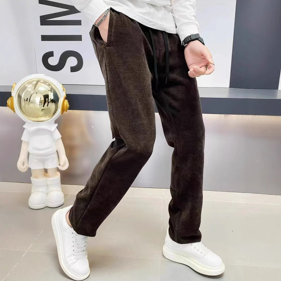 The 2025 new men's trendy sweatpants, tight-fitting pants, Saturn element sporty casual pants, and the new autumn collection for young people