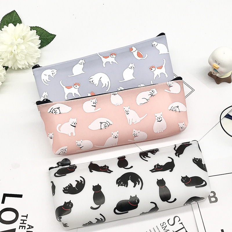 Korean version large-capacity pencil case, cute student hand-held stationery bag, cartoon creative multi-functional stationery box, pencil case details Picture