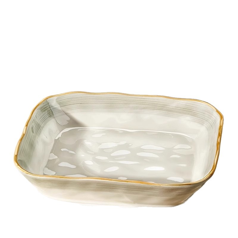 High-end 2025 new ceramic plates, home vegetable plates, underglaze color deep plates, light luxury plates, dinner plates, bowls, dishes and tableware Item Picture