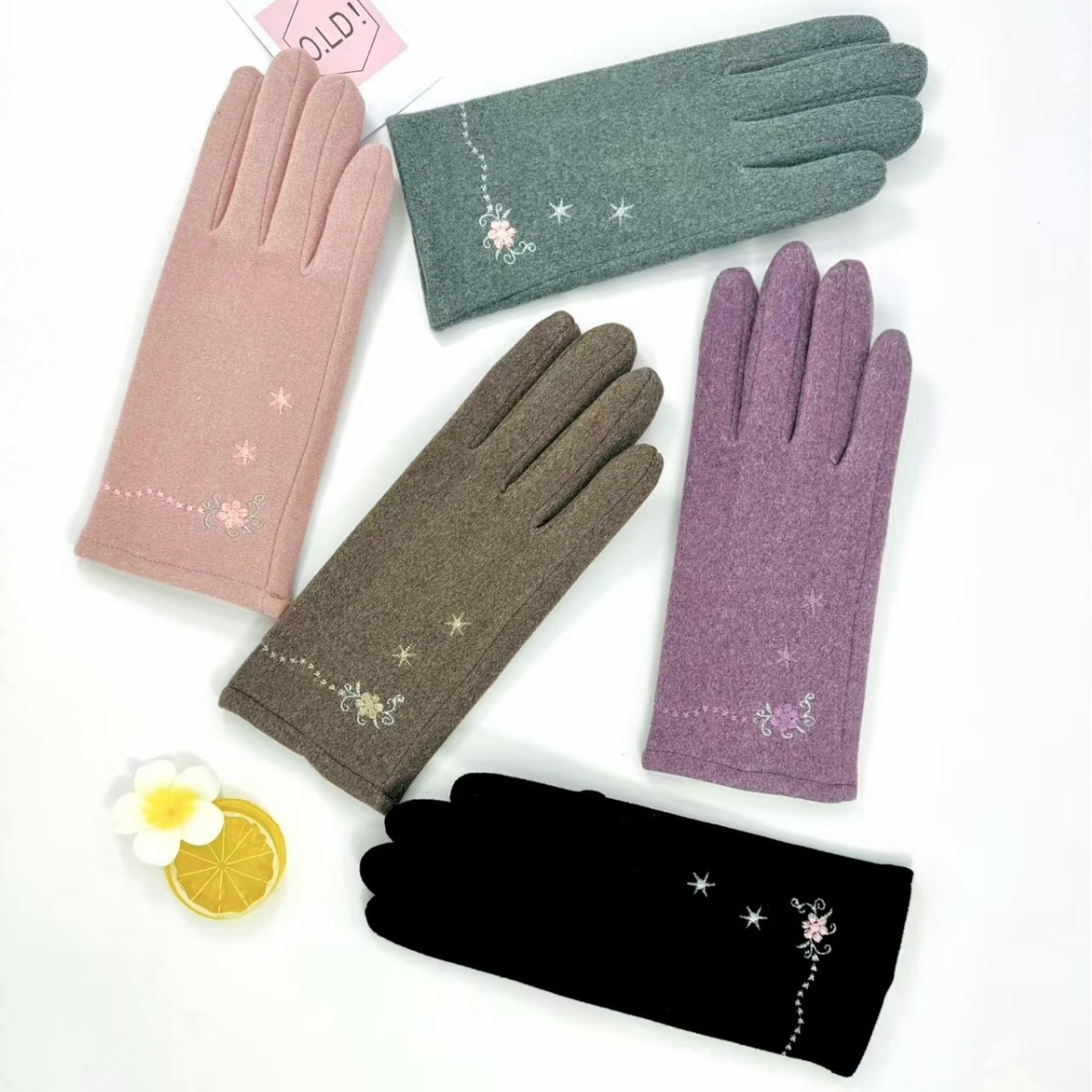 Wholesale rabbit fleece warm gloves for women, winter cycling cold-proof gloves, outdoor fleece thickened touch screen gloves