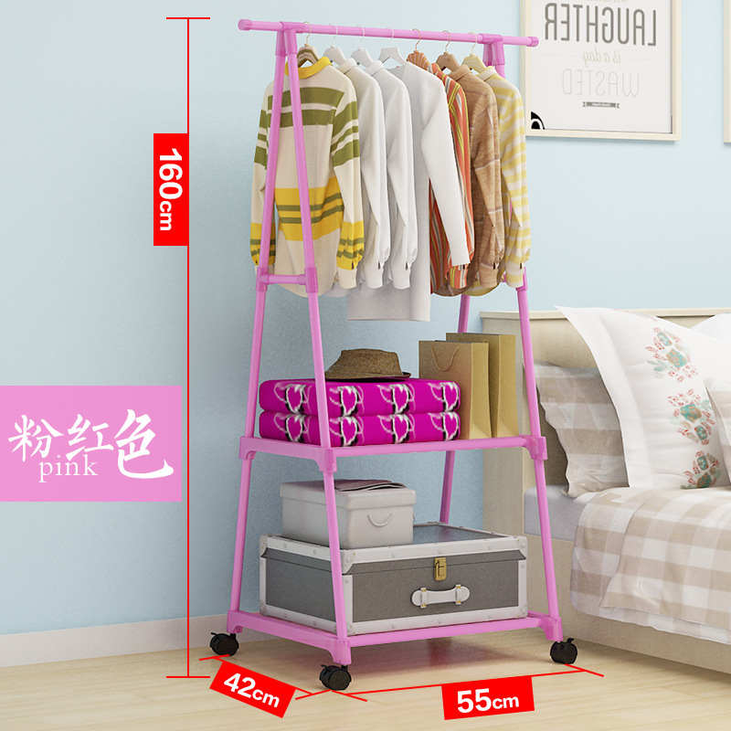 Southeast Asia Hot Simple Clothes Rack Mobile Hanger Multi-Functional Storage Rack Storage Rack Dormitory Drying Rack Application Scenario