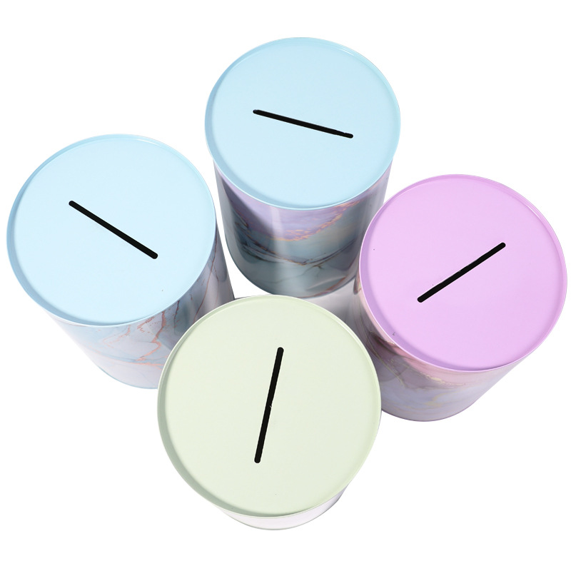 The New High-Capacity Marble Gradient Piggy Bank Only Goes In The Children's Piggy Bank Birthday Gift Change Jar Item Picture