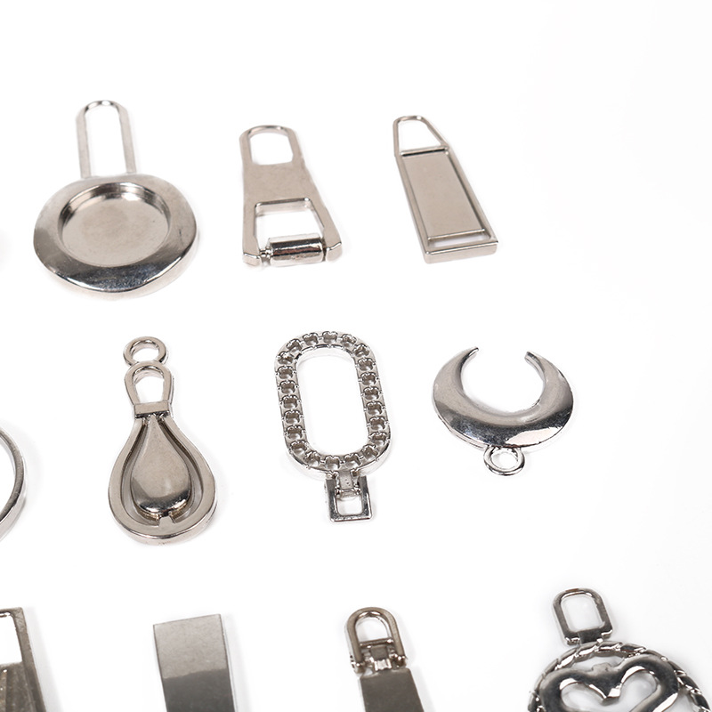 New Pattern Pull Piece No. 3 No. 5 Clothing Luggage Metal Pull Piece Locomotive Hook Head Zipper Head Accessories Wholesale Specification drawing