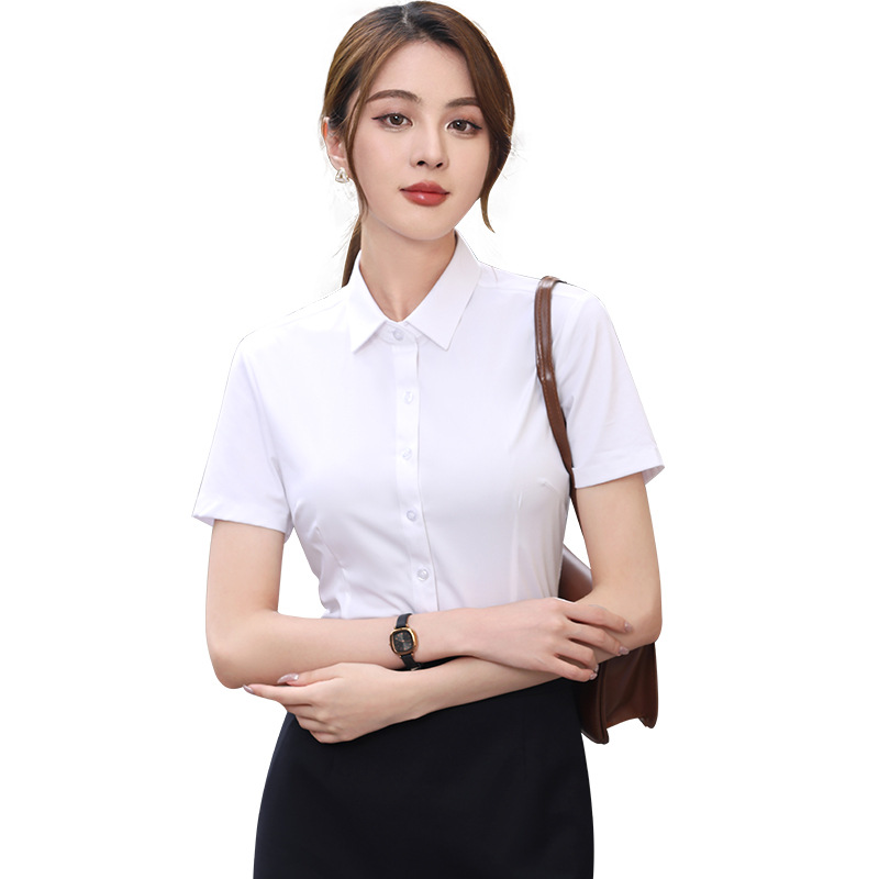 真丝/桑蚕丝女短袖长款/纯真丝衬衫/衬衫/外套新中式白底实物图