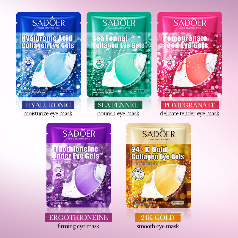 全英文SADOER麦角硫因紧致眼膜 保湿眼部滋润眼膜跨境外贸批发专供外贸专供外贸