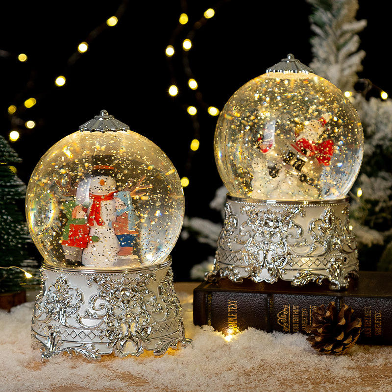 Christmas decorations: water ball lamps, glowing music boxes, snowflakes, crystal balls, wind lanterns, ornaments, Christmas gifts details Picture