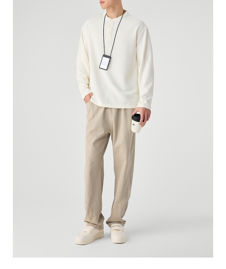 墨麦客250g亨利衫长袖t恤男2025秋新款云梯肌理男士打底衫75143.详情18