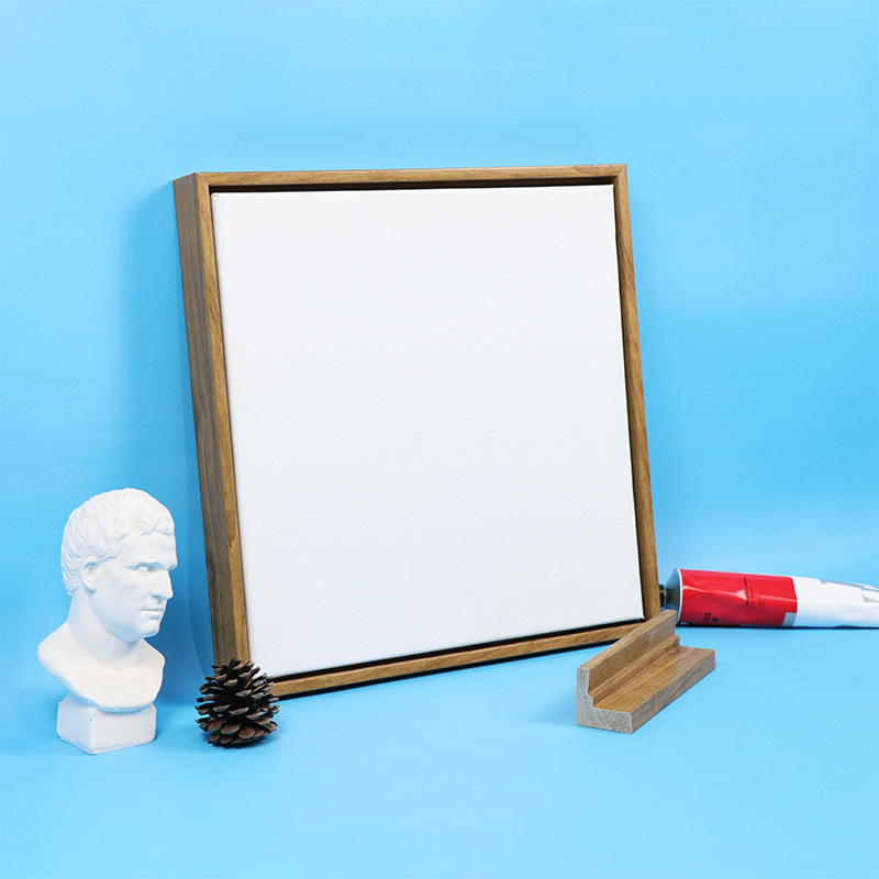 油画外框3.5cm厚免装裱L型画框装饰画外框相框木质内框空白油画框