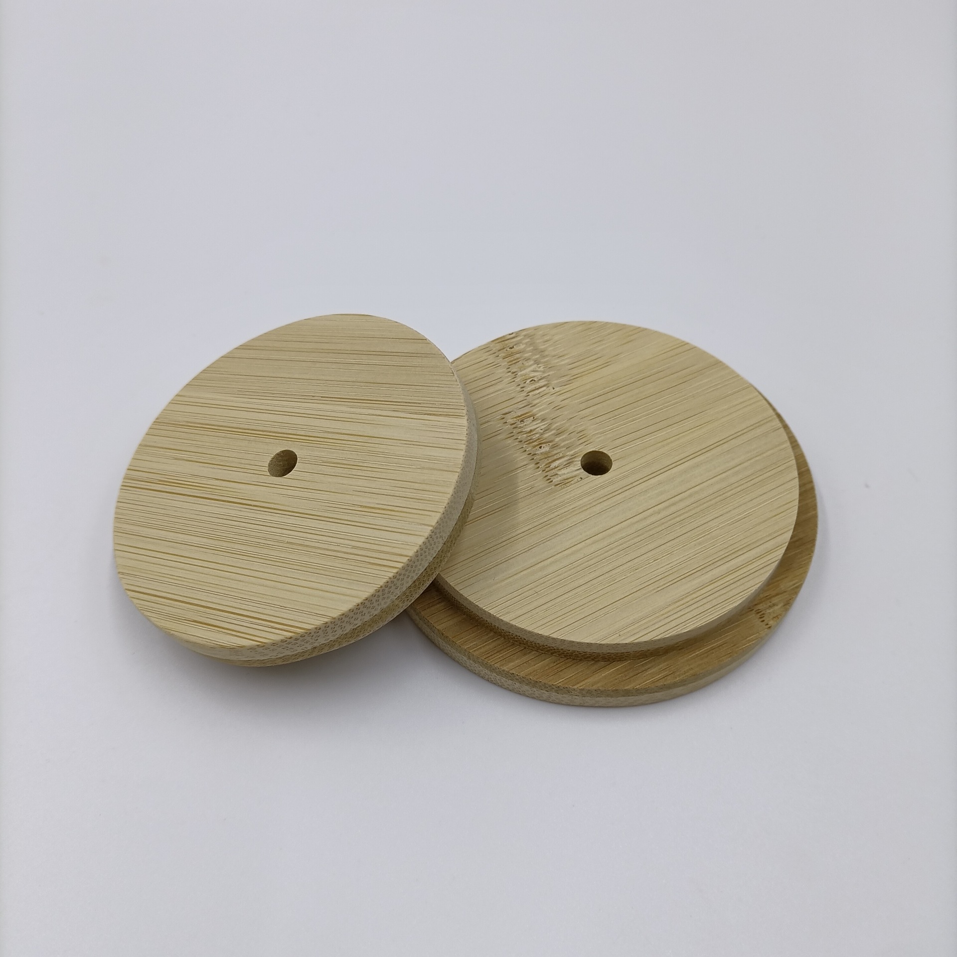 Glass Bamboo Cover Solid Wood Storage Tank Wooden Cover Bamboo Cover Straw Glass Jar Wooden Cup Cover Wooden Cover Bamboo Cover Specification drawing