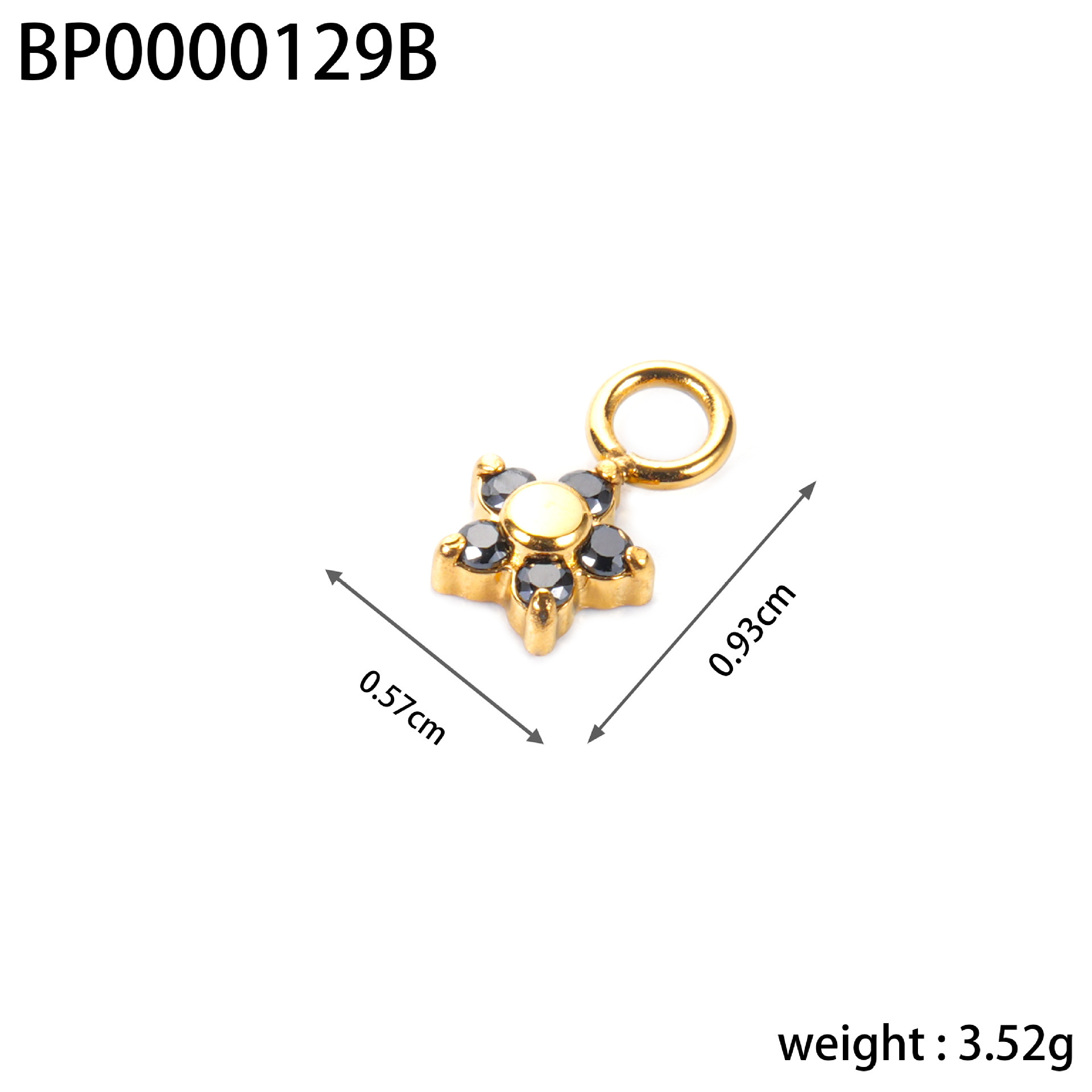 Cross-border fashion stainless steel four-leaf clover, five-pointed star, zircon inlaid diy double-hole pendant design accessory pic 28