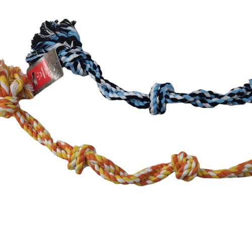 Pet cotton rope toys, durable teeth grinding rope knots, dog weaving toys, medium and large-sized dog training and teeth cleaning pet supplies Item Picture