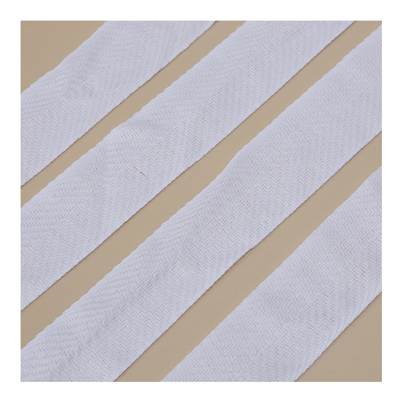 White Herringbone Stretch Bag With Children's Adult Clothing Collar Piping With Clothing Textile Accessories Webbing Item Picture
