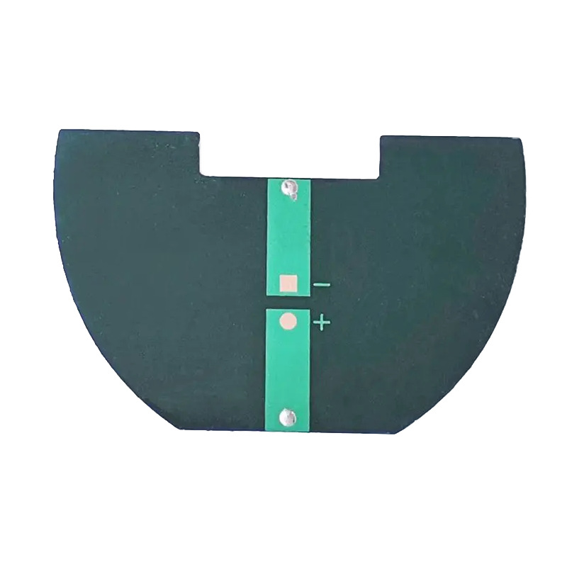 Epoxy 0.33W Circular Irregular Small Solar Panel Drops Glue Photovoltaic Polycrystalline Silicon Folded Panel Specification drawing