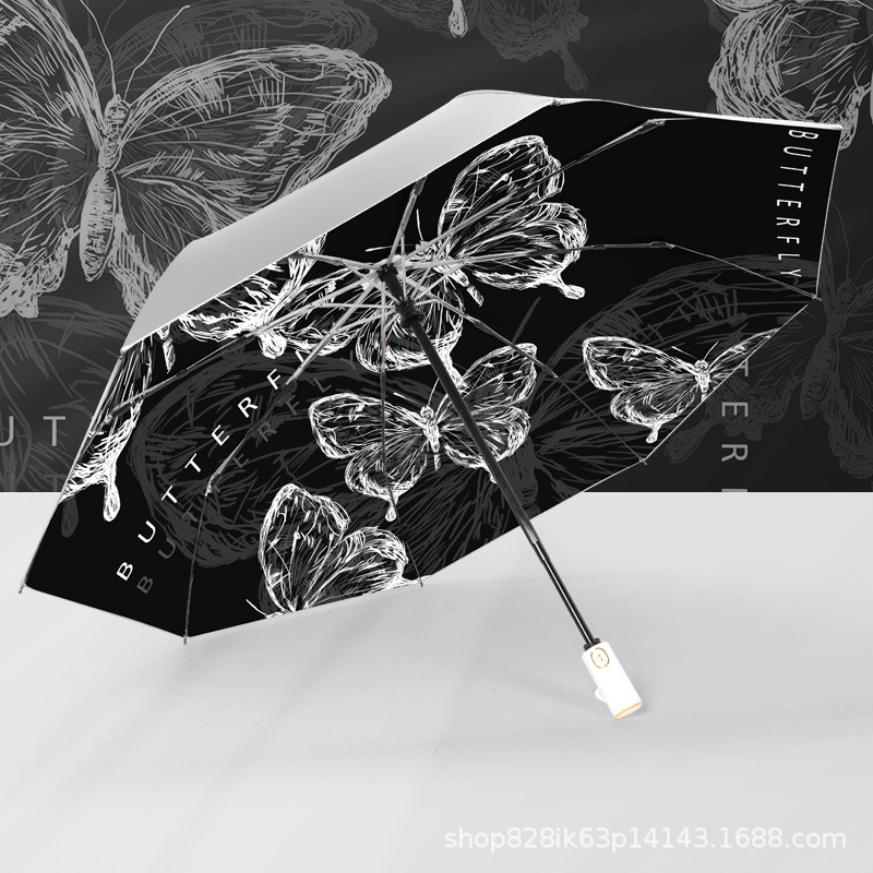 Zhi SAN high-end sun umbrella, folding umbrella, sunshade, sun protection, UV protection, automatic, suitable for both sunny and rainy days, women Specification image