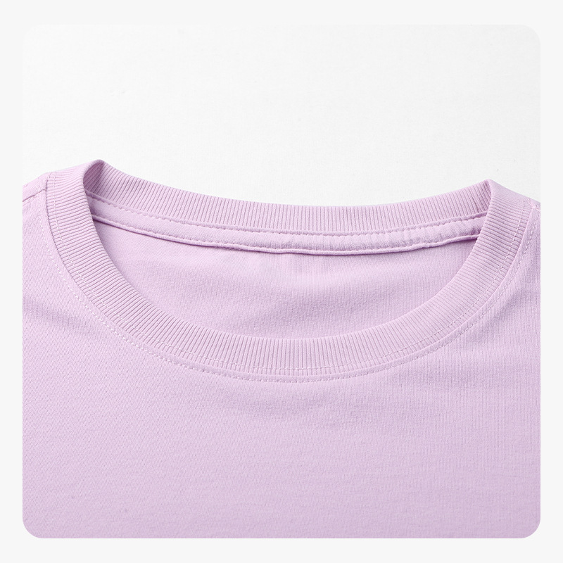 (ما) مع الفقرة النسيج الناعمة Nuo وخفة الوزن ملابس نسائية القمصان طوق دائري من اللون الصافي ماكارونس بتحصين خط الرقبة وقمصان عارضة النساء Application Scenario