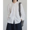 A unique and stylish French white openwork shirt for women in the autumn of 2024, which is a niche, loose and slimming design Application Scenario