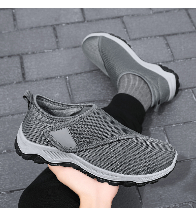 男鞋夏季男网面透气休闲鞋跨境shoes批发一脚蹬魔术贴单鞋代发详情20