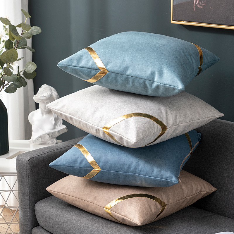 Nordic solid-color, simple and modern waterproof sofa, office headboard, tech fabric throw pillow Application Scenario