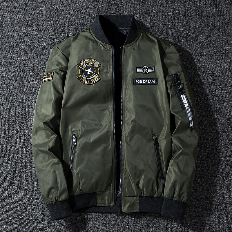 Spring and autumn plus-size coats, flight jackets, oversized and plump baseball jackets, trendy brands, double-sided coats for warmth and cross-border travel Specification image