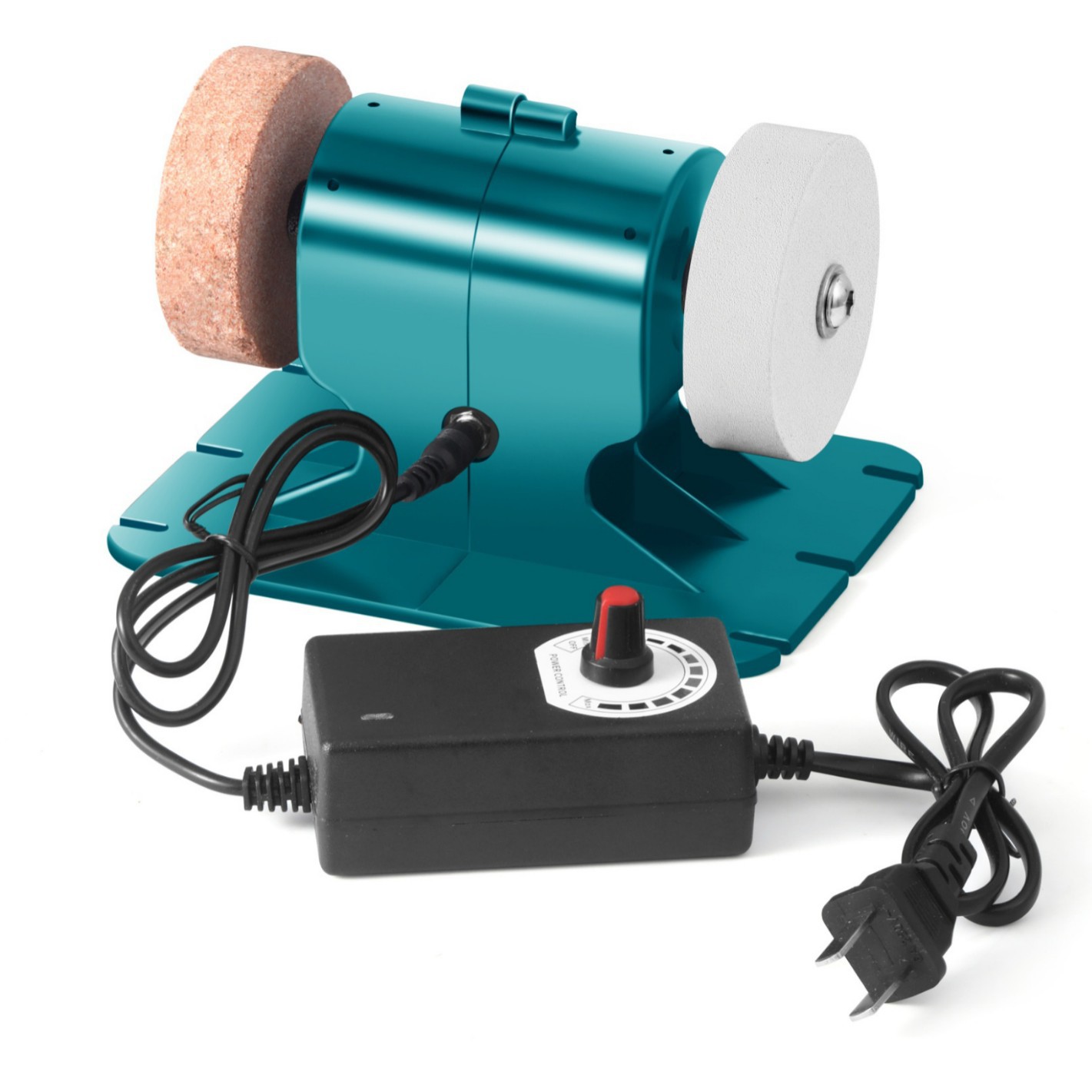 Household desktop small electric rust removal, polishing and grinding machine, fully automatic double-wheel grinding machine details Picture